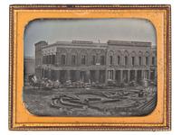 [CALIFORNIA - EARLY PHOTOGRAPHY]. Whole plate daguerreotype of San Francisco, California. Circa 1852-1853.