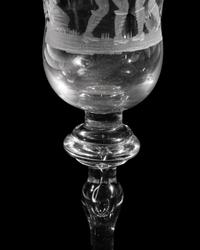 A Dutch Engraved Friendship Wine Glass