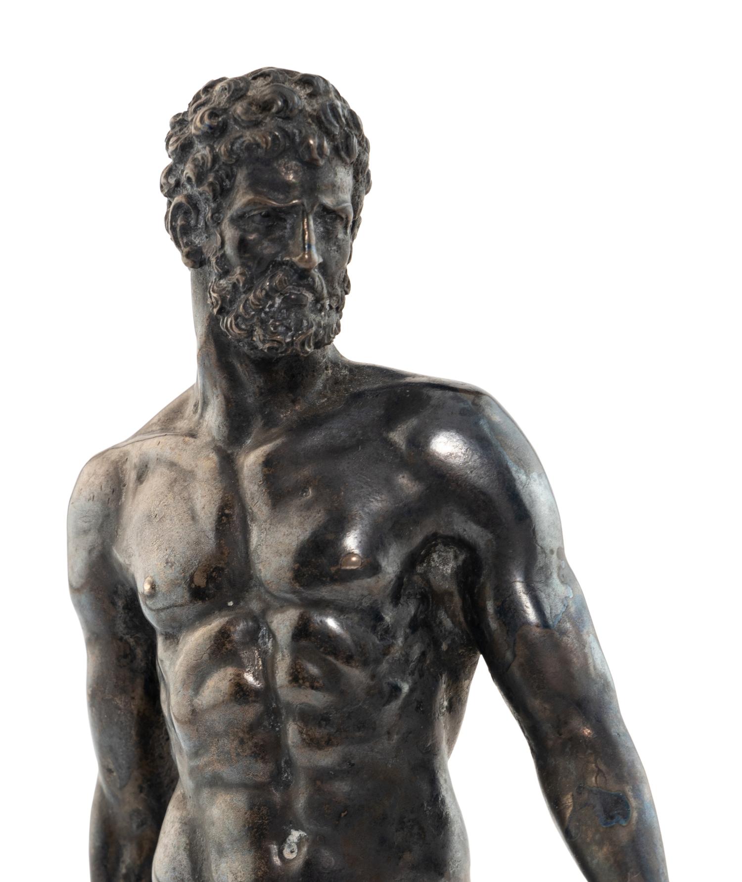 A Continental Silver Figure of Hercules