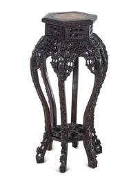 Three Chinese Carved Wood Stands