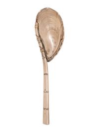 An American Silver Oyster-Form Serving Spoon