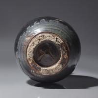 A Chinese Black Glazed Ovoid Jar, Jin/Yuan Dynasty — 金/元 黑釉雙耳罐