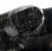 Inuit Carved Soapstone Walrus Head and Polar Bear