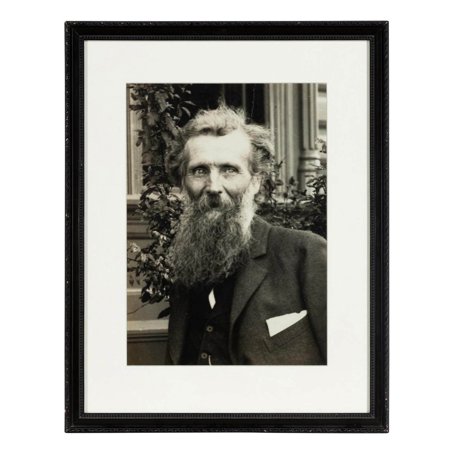 [Attributed to]: Merriam, Clinton Hart (1855-1942). Photograph of John Muir. Martinez, California, 1901.