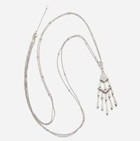 A diamond and white gold necklace, Hearts on Fire Triplicity