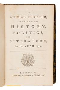 [African American]. -- [Wheatley, Phillis (1753-1784)]. "Recollection. To Miss A__ M__, Humbly Inscribed by the Authoress." In: The Annual Register... for the Year 1772 . London: for J. Dodsley, 1773.