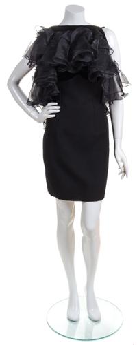 A Bob Mackie Black Strapless Dress,