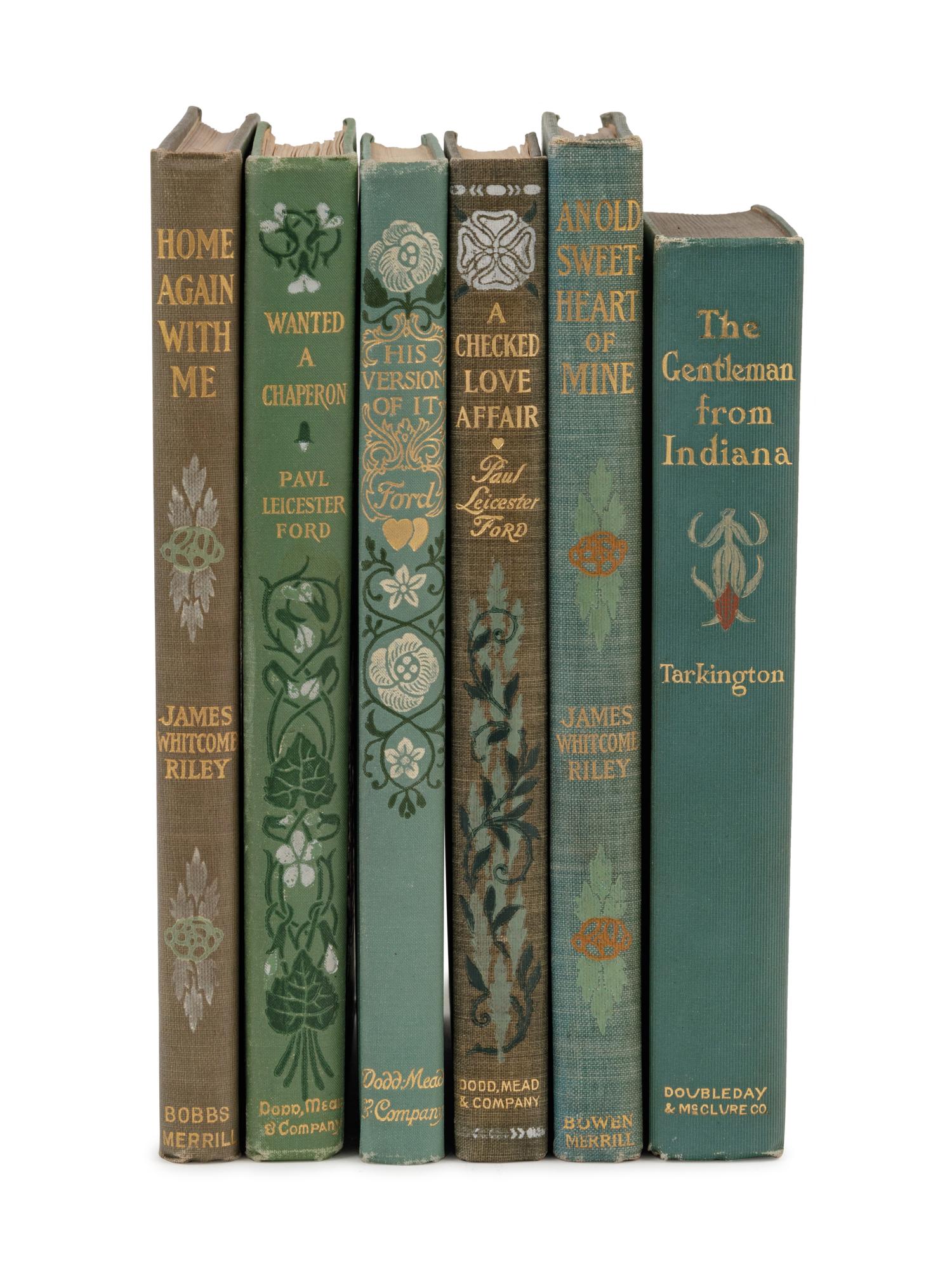 [BINDINGS- PUBLISHER'S CLOTH]. A group of 6 works in 6 volumes, comprising: