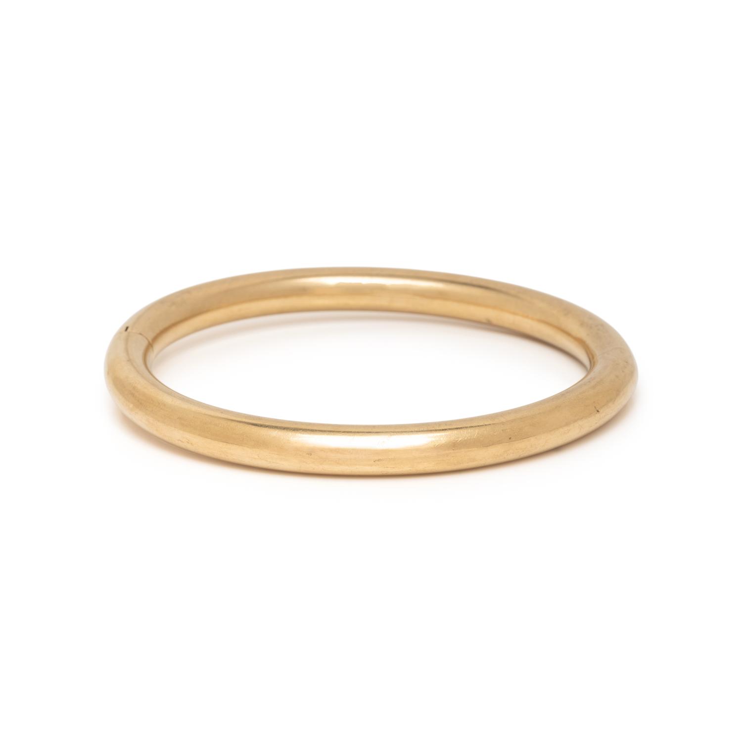YELLOW GOLD BANGLE BRACELET