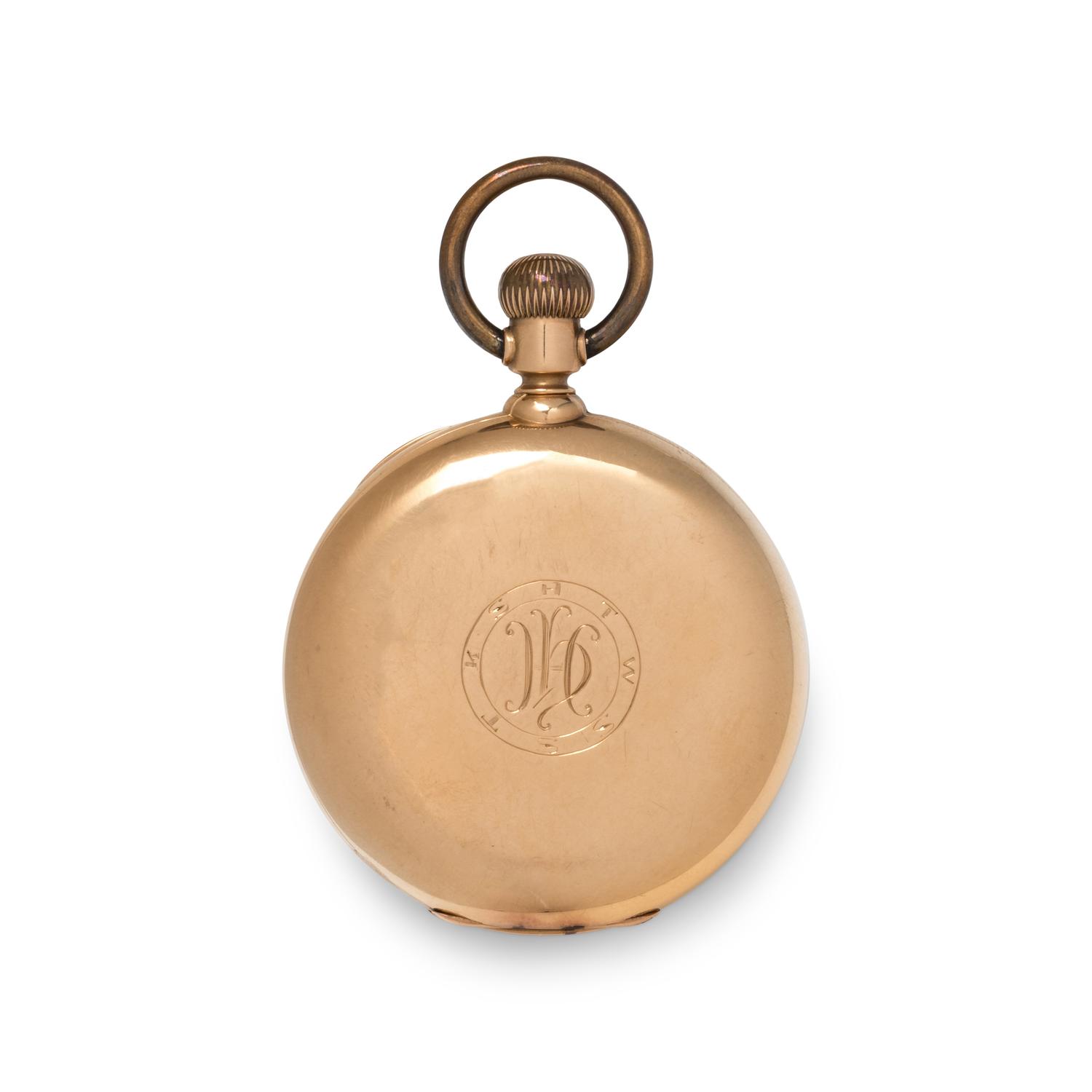 LOUIS AUDEMARS, 18K YELLOW GOLD HUNTER CASE POCKET WATCH