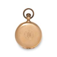LOUIS AUDEMARS, 18K YELLOW GOLD HUNTER CASE POCKET WATCH