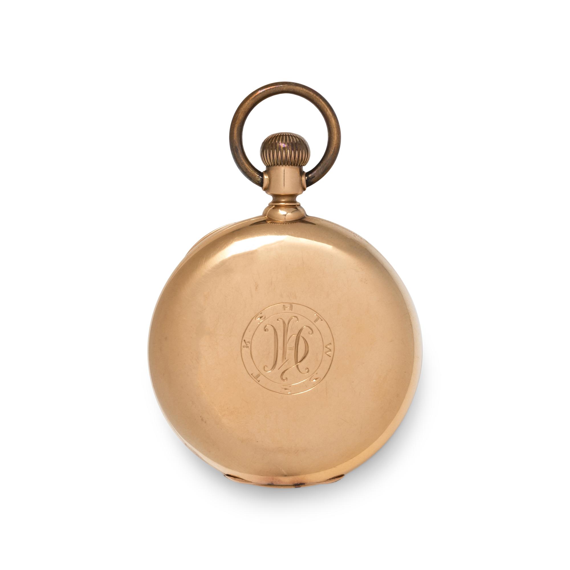 LOUIS AUDEMARS, 18K YELLOW GOLD HUNTER CASE POCKET WATCH