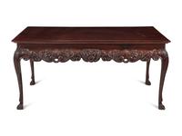An Irish George III Style Carved Mahogany Console Table