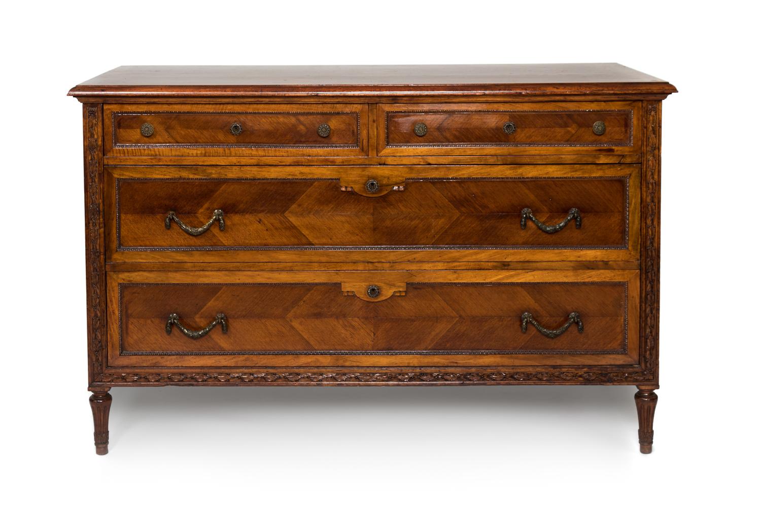 A Louis XVI Style Carved Fruitwood Commode — 20TH CENTURY