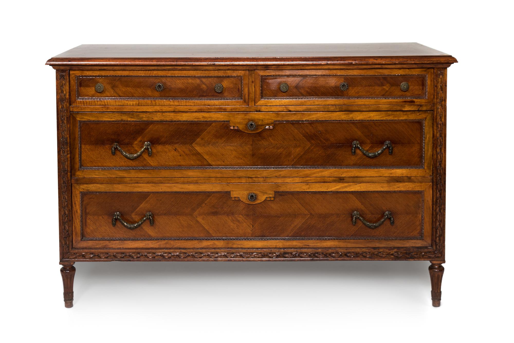 A Louis XVI Style Carved Fruitwood Commode — 20TH CENTURY