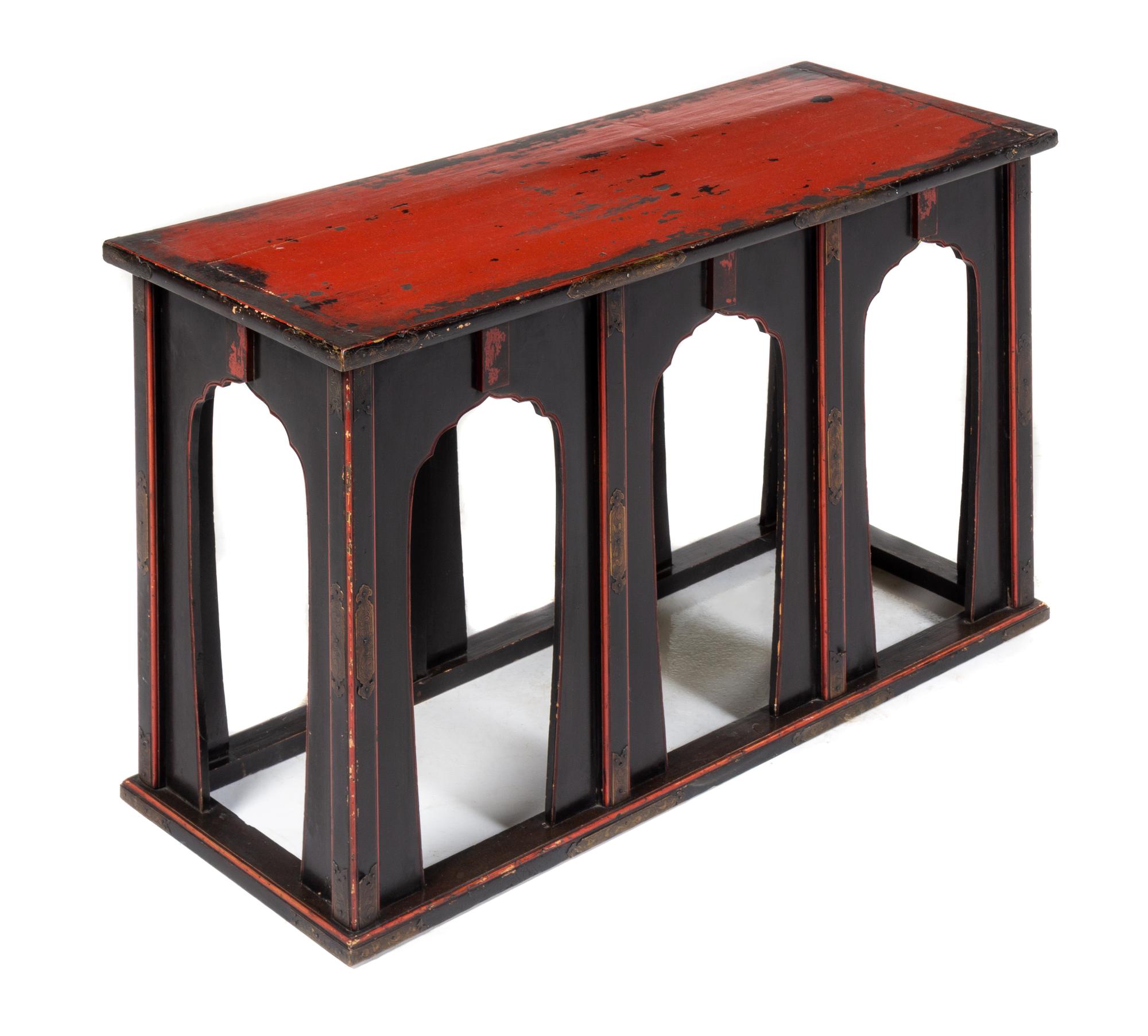 A Japanese Painted Altar Stand