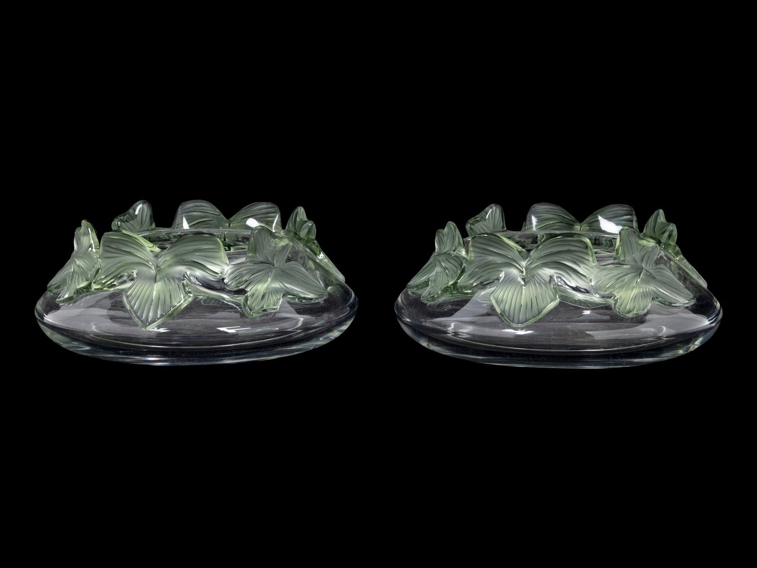 A Pair of Lalique Lierre Bowls