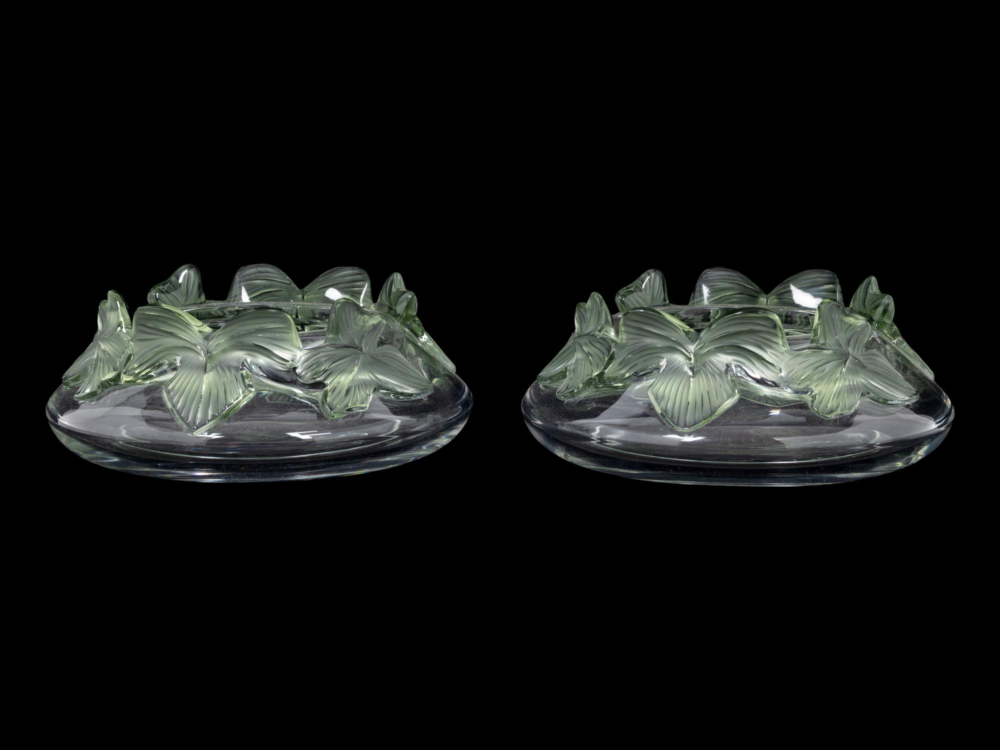 A Pair of Lalique Lierre Bowls
