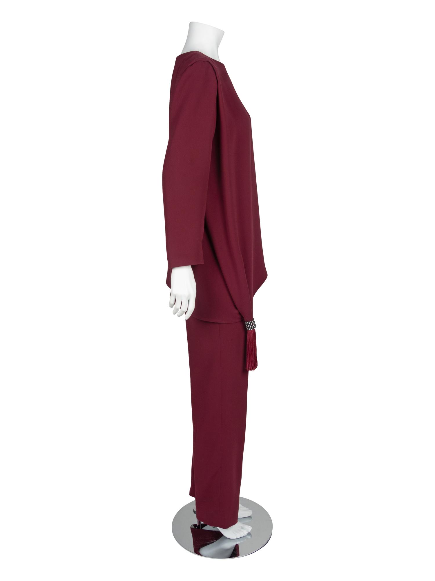 Pierre Cardin Purple Set with Tassel, 1980-90s