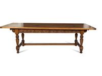 An Arts & Crafts Style Carved Oak Refectory Table