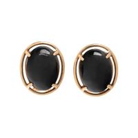 BLACK JADE AND YELLOW GOLD EARRINGS