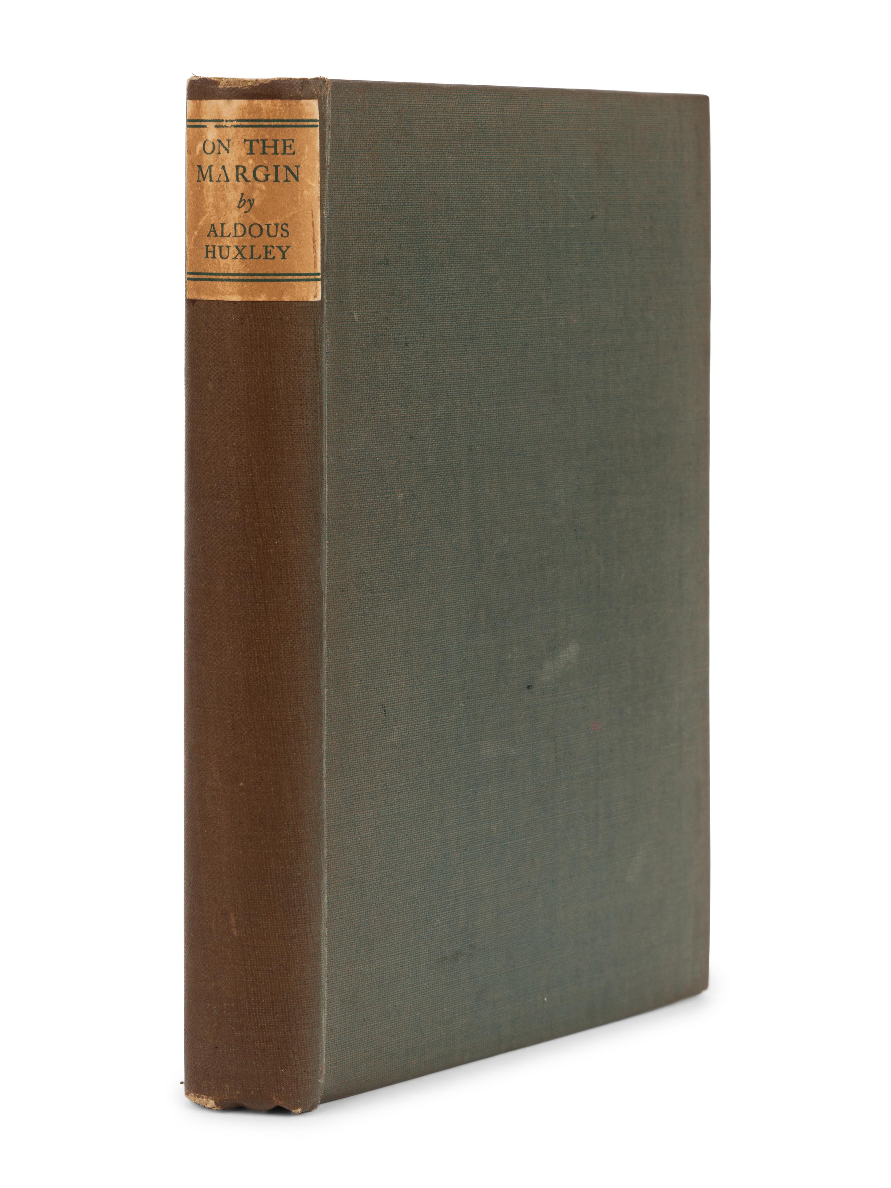 HUXLEY, Aldous (1894-1963). On the Margin. London: Chatto & Windus, 1923.