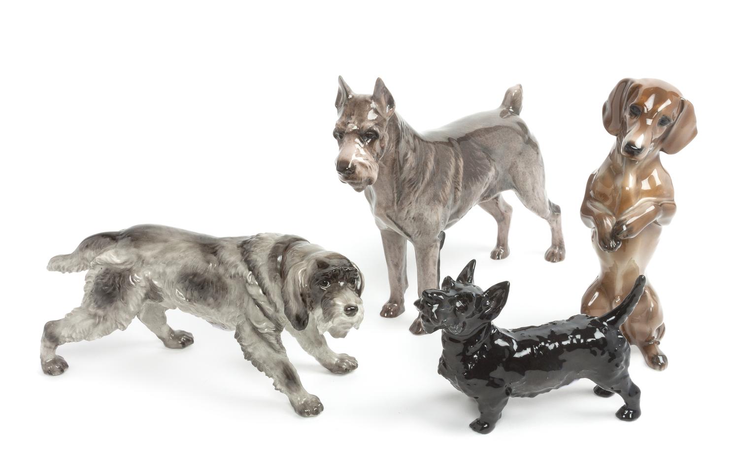 Four Rosenthal Porcelain Figures Width of widest 9 inches. — 20TH CENTURY