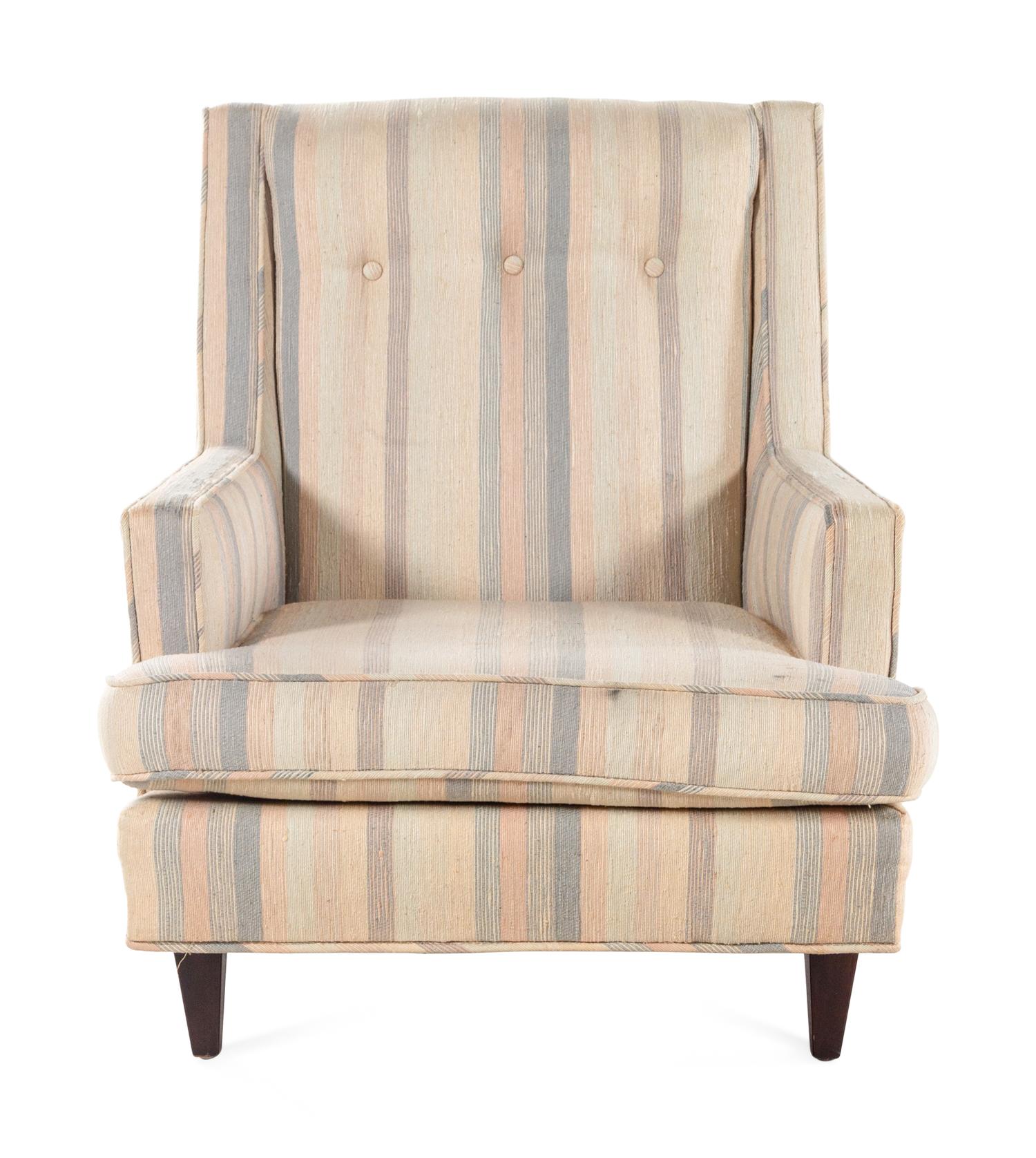 Pair of Lounge Chairs with an Ottoman, Dunbar, USA