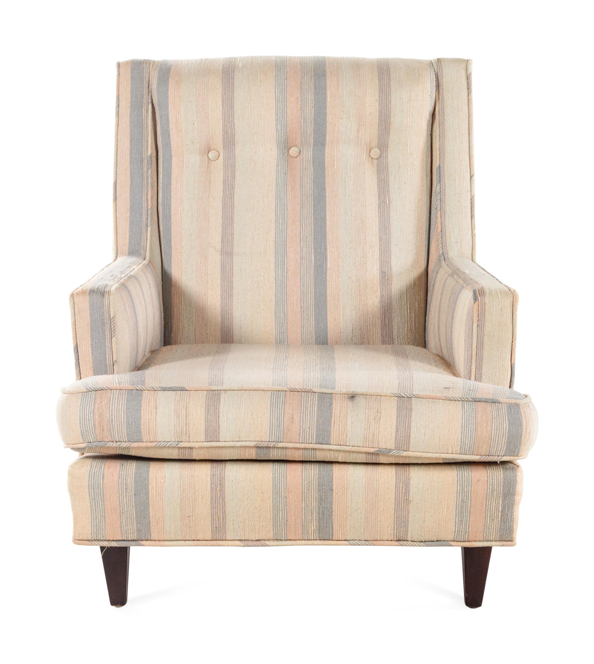 Pair of Lounge Chairs with an Ottoman, Dunbar, USA