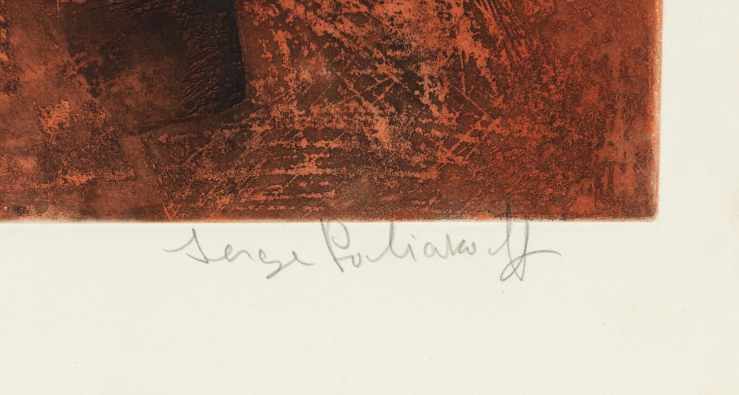 Composition brune et rouge