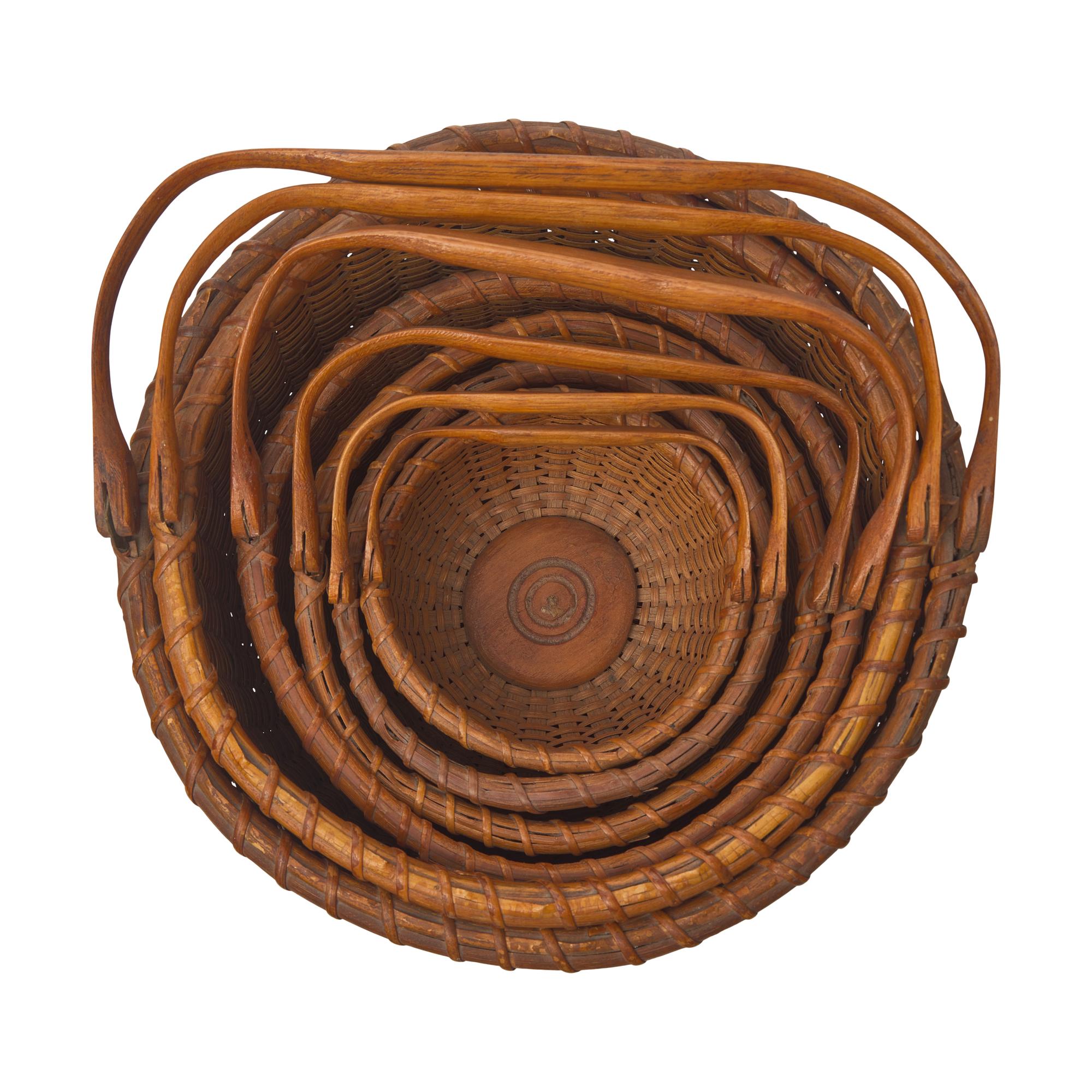 A Group of Six Graduated Nantucket Lightship Baskets