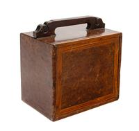 A Small Chinese Mixed Wood Chest Height 8 1/2 inches. — QING DYNASTY (1644-1911)