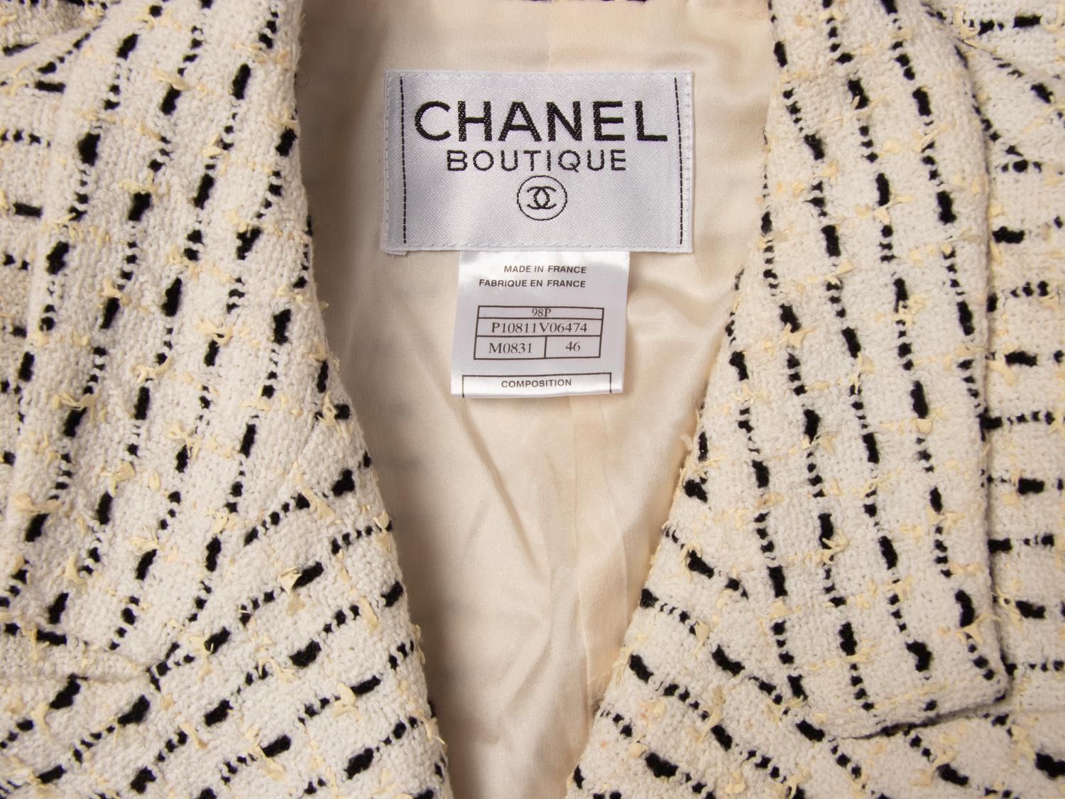 Chanel, White & Black Tweed Jacket