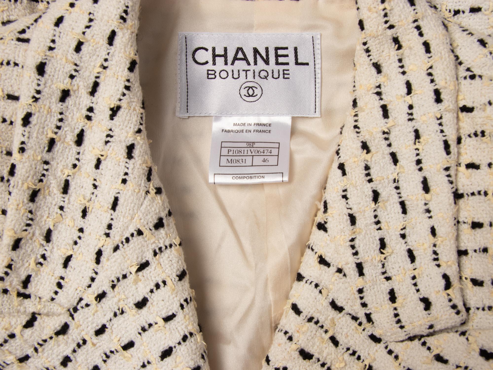 Chanel, White & Black Tweed Jacket
