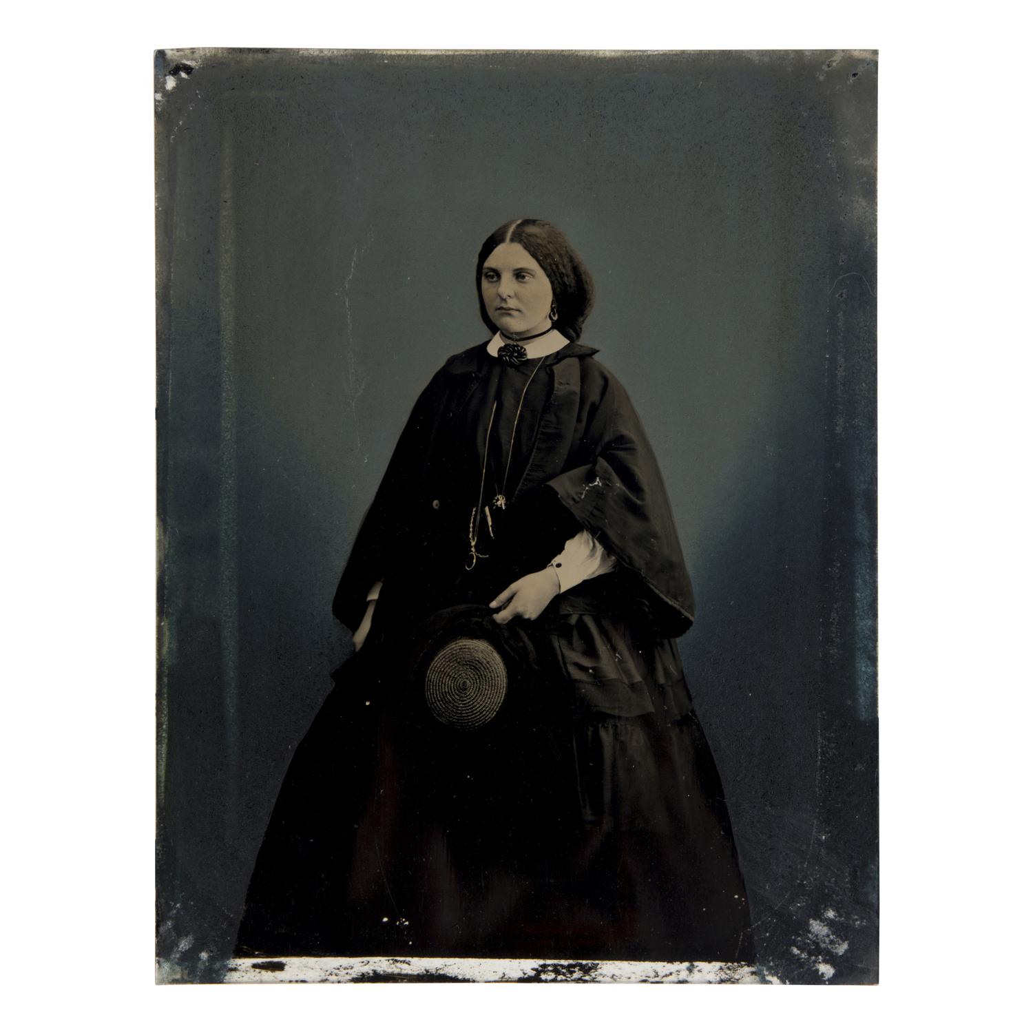 [Early Photography]. A large selection of approx. 110 cased images, CDVs, cabinet cards, cameras, and related ephemera.