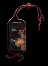 A Japanese Roiro Three-Case Inro