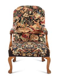 A George I Walnut Library Chair
