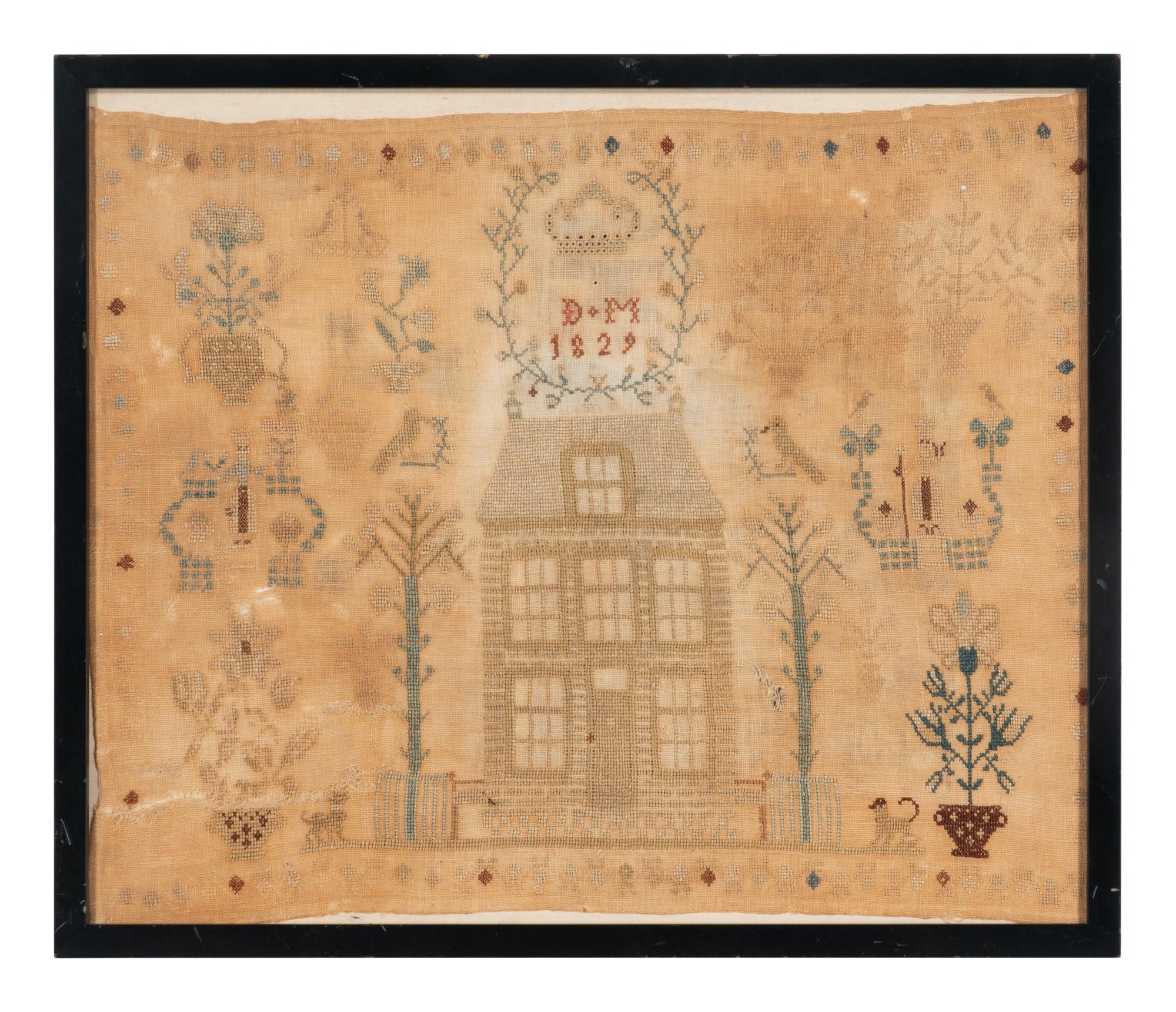 Four English Needlepoint Samplers