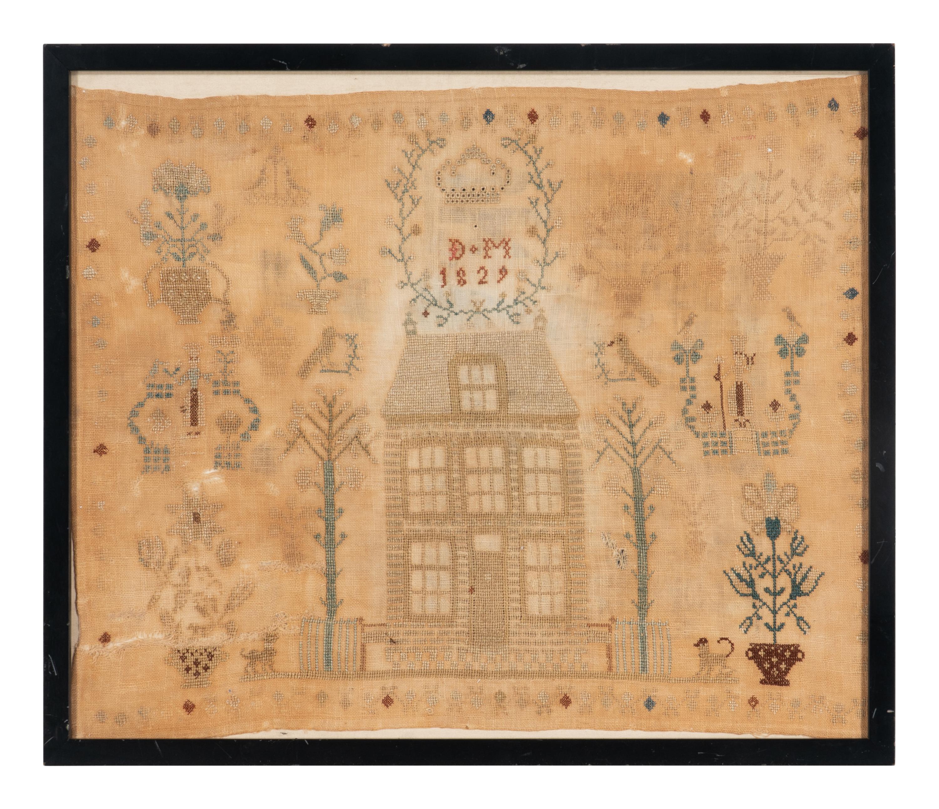 Four English Needlepoint Samplers