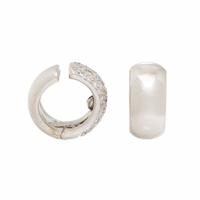 Craig Drake, Diamond and White Gold Huggie Hoop Earrings