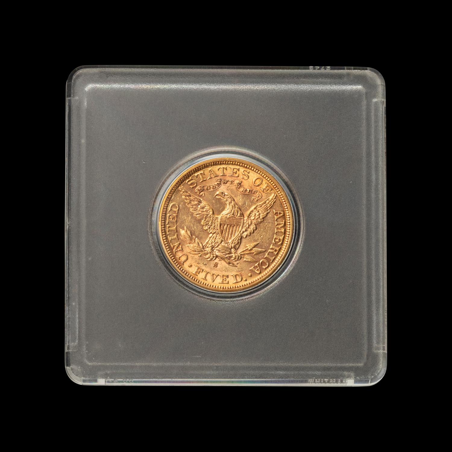 An 1898-S Liberty Head $5 Gold Coin