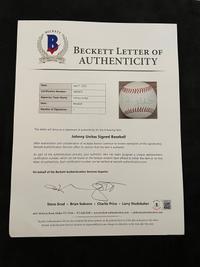A Johnny Unitas Signed Autograph Baseball (Beckett Authentication Services Letter BAS Certified)