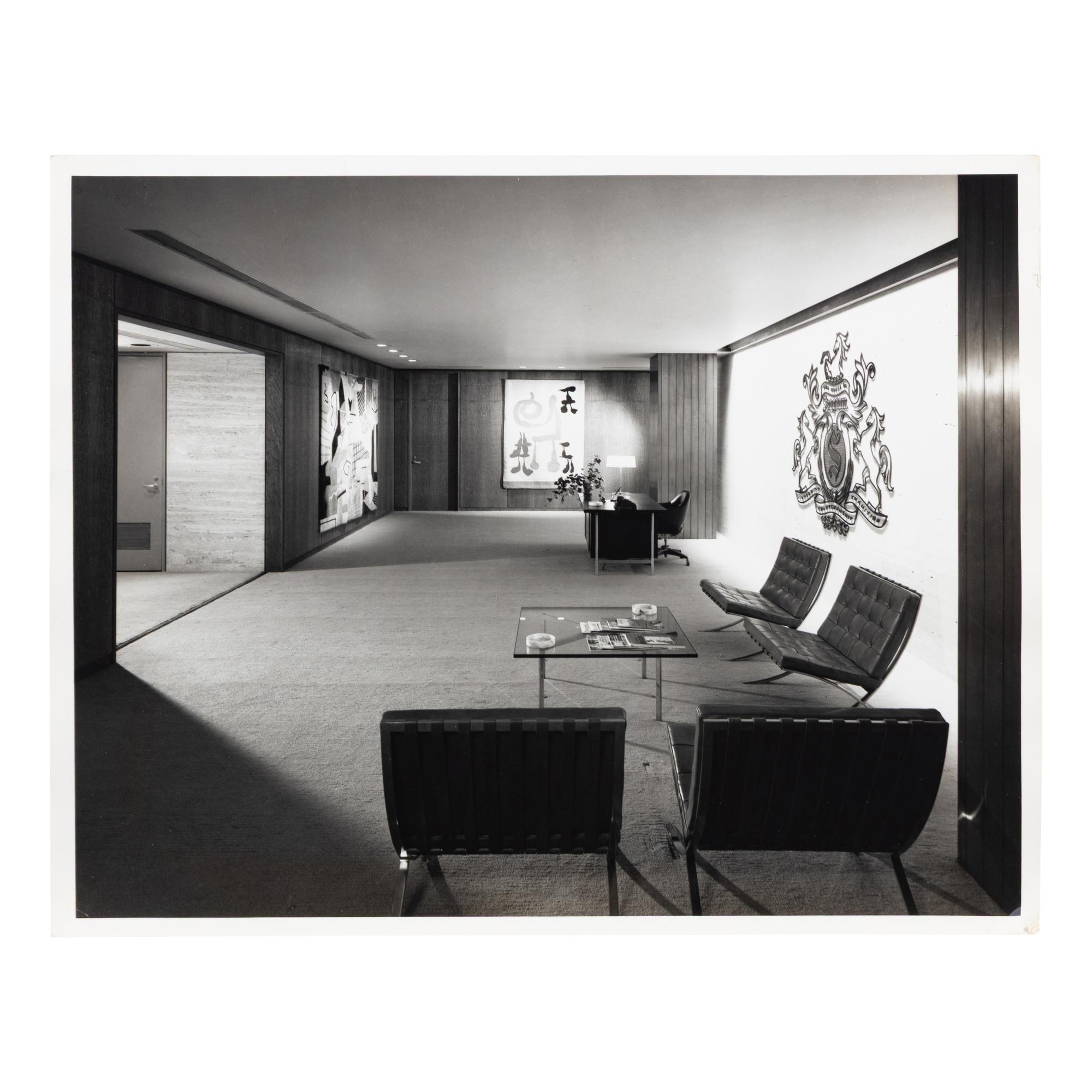 Ezra Stoller (American, 1915-2004) — A group of four early photographs of Ludwig Mies van der Rohe's Seagram Building, New York, ca. 1958