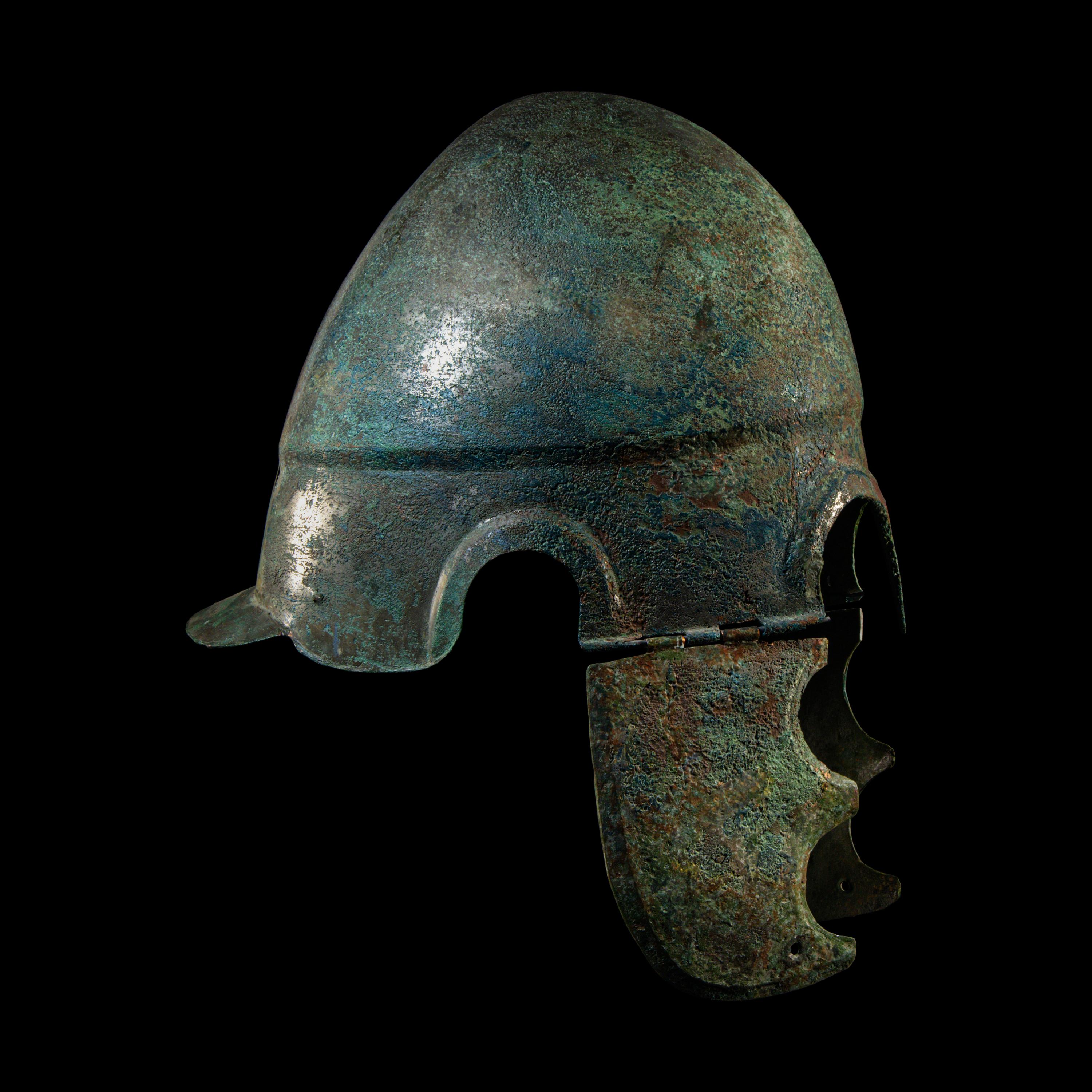 A Greek Tinned Bronze Chalcidian Helmet