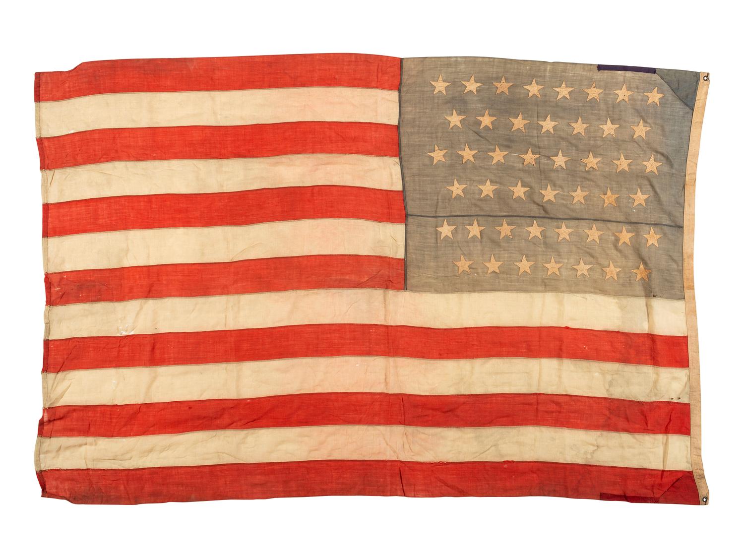 [FLAGS]. 45-star American flag. Ca 1896-1908.