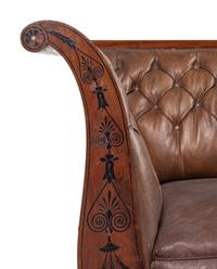 A Late Regency Mahogany and Ebony-Inlaid Sofa