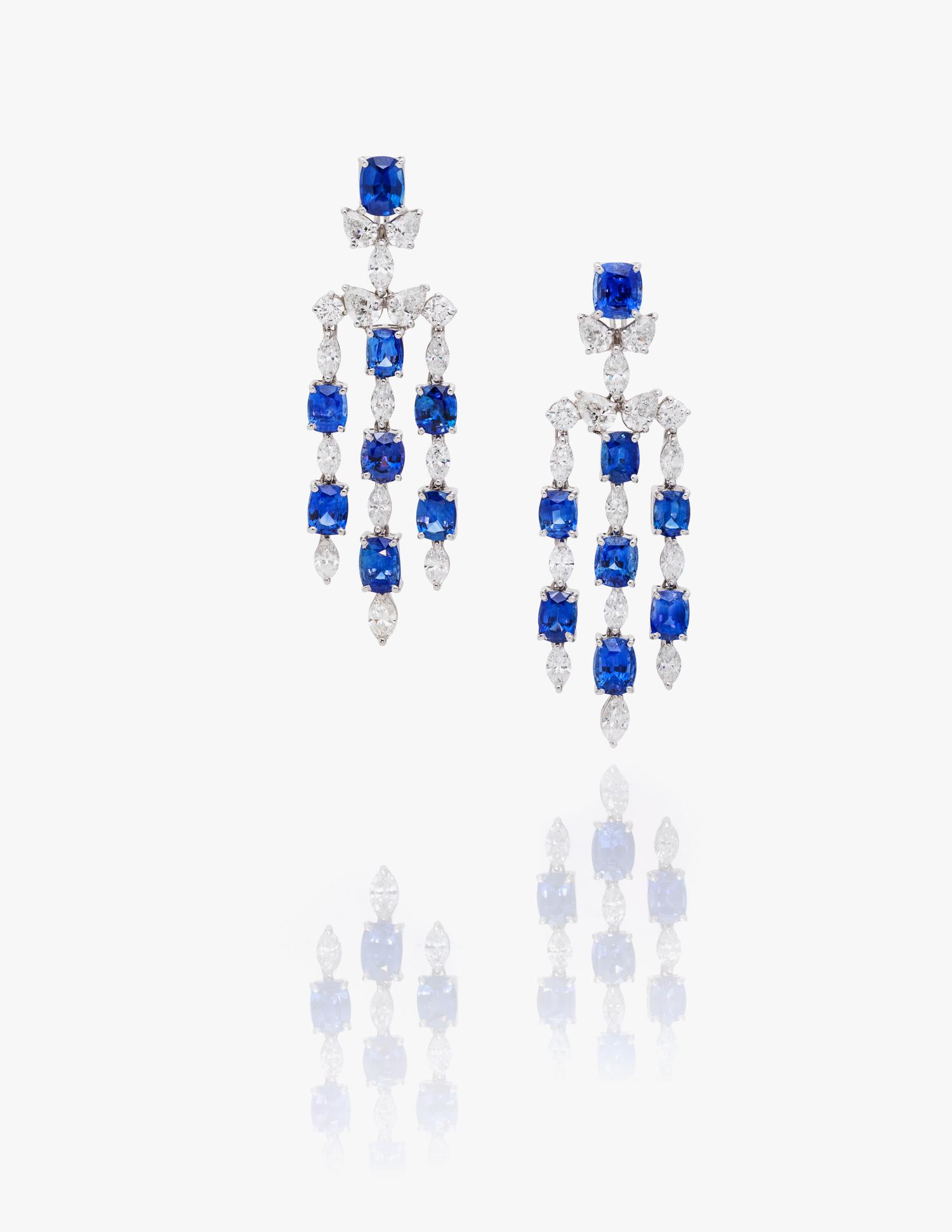 Oscar Heyman & Brothers, Sapphire and Diamond Earclips