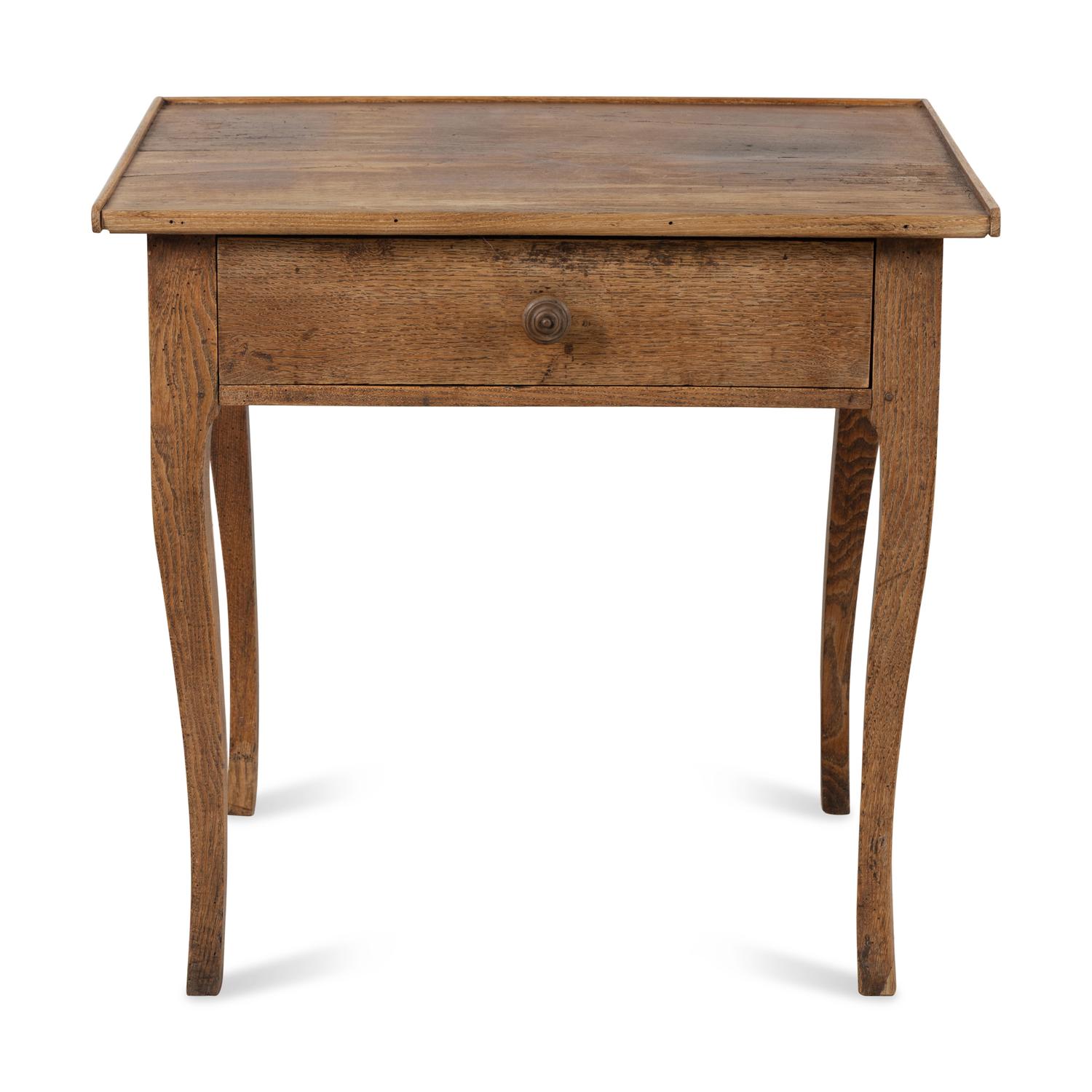 A French Provincial Oak and Walnut Side Table