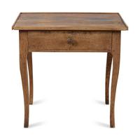 A French Provincial Oak and Walnut Side Table