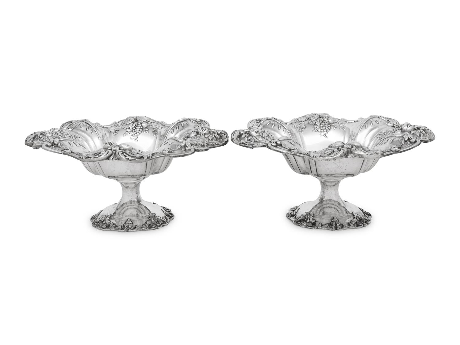 A Pair of Reed and Barton Francis I Silver Compotes